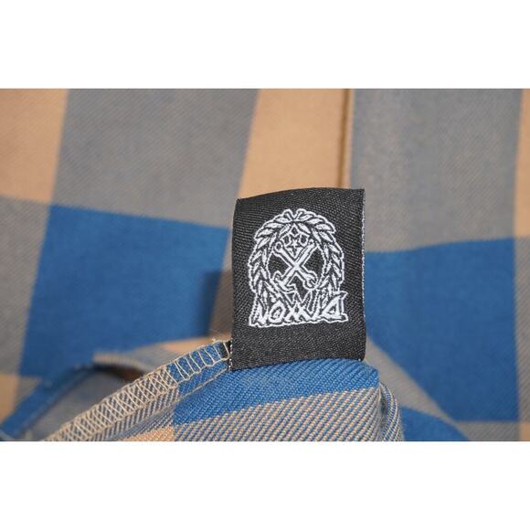 Dixxon Flannel Company Plaid Button Up Shirt Mens XLT Long Sleeve Tan Blue - Picture 8 of 9